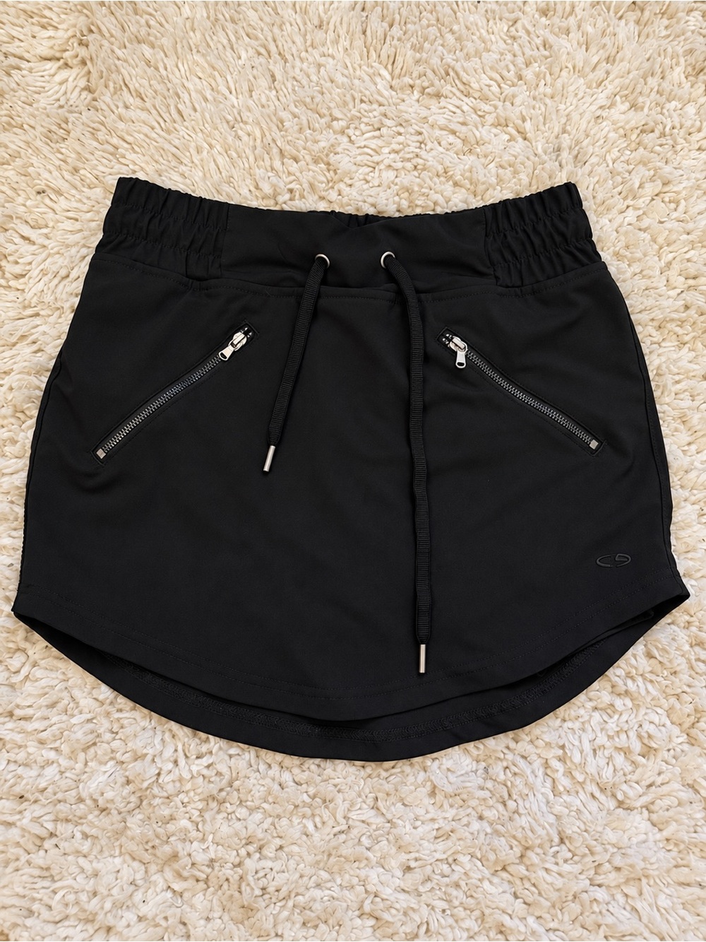 Champion Black High-Low Active Skort with Zip Pockets